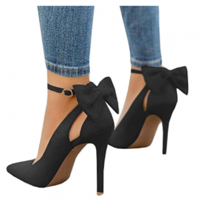 Womens Pointed Toe High Heels Back Ankle Buckle Strap  Pumps Shoes